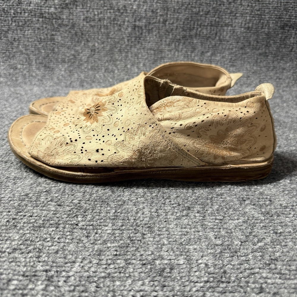 A.S. 98 Reiley Size 40 US 9 Floral Boho Leather Sandals Open Toe Artisanal AS98